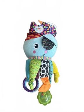 Lamaze Tomy Colorful Plush Octopus  Baby Toy with Mirror and Teethers CAR SEAT